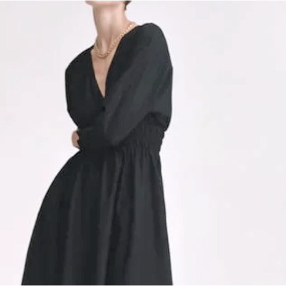 NEW ….Zara black midi dress NWT - Picture 2 of 16